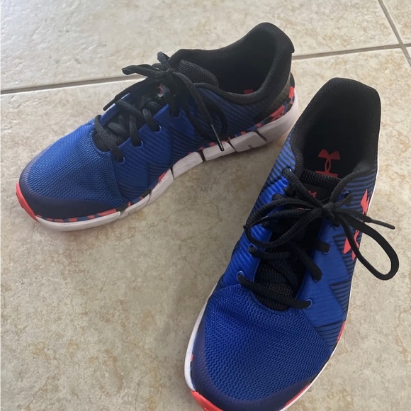 Under Armour Black Blue Orange Level X Series Kids Youth Shoes Size 6.5Y - Picture 2 of 6